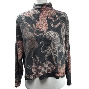 Mock-neck Boxy Sweater Size XL